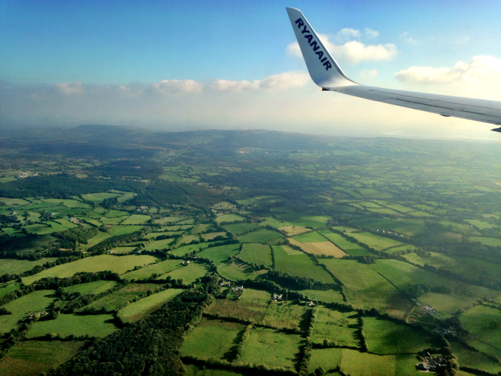 Window seat view on Ryanair